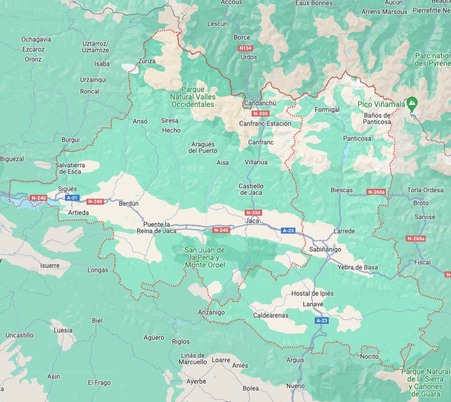 Área de servicio: Jacetania y Alto Gállego Área de servicio: Jacetania y Alto Gállego
